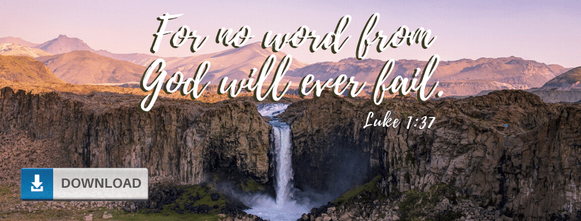 Luke 1:37 Facebook Cover