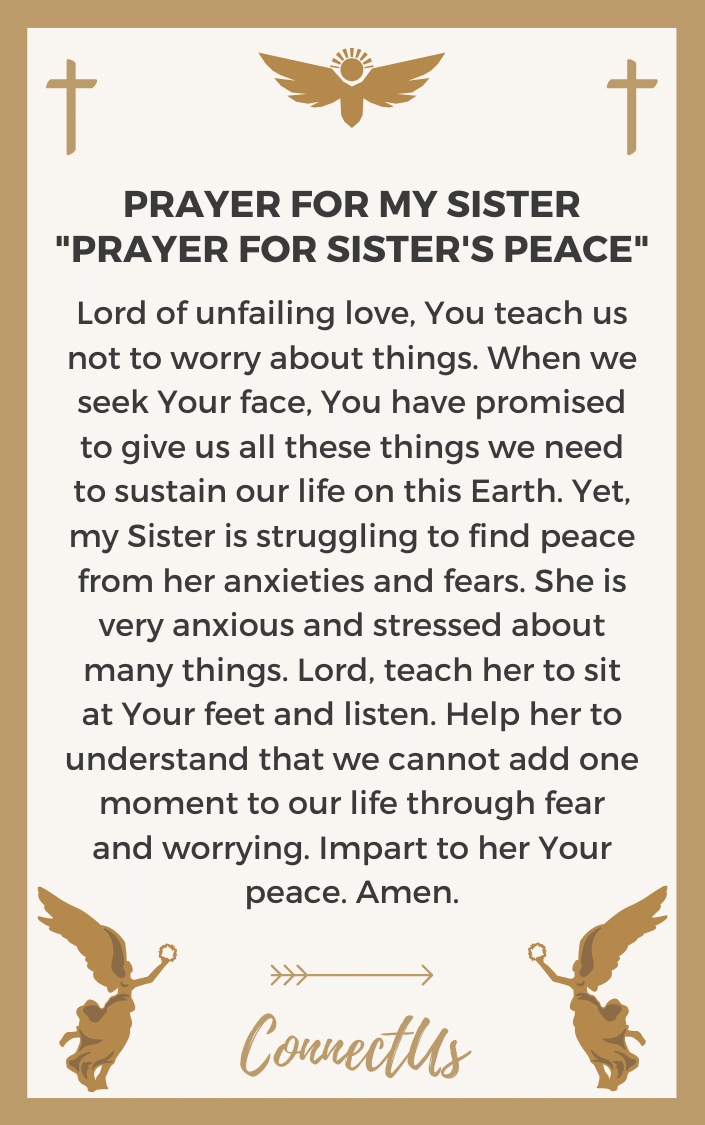 10 Powerful Prayers for My Sister – ConnectUS