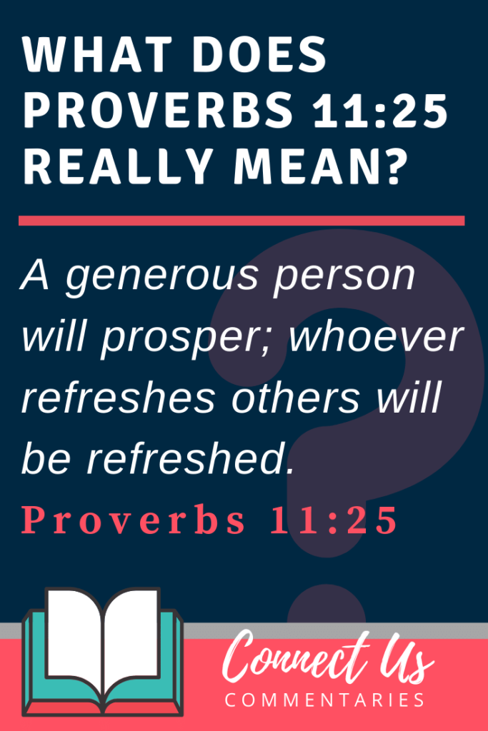Proverbs 11 25 Meaning Of A Generous Person Will Prosper ConnectUS