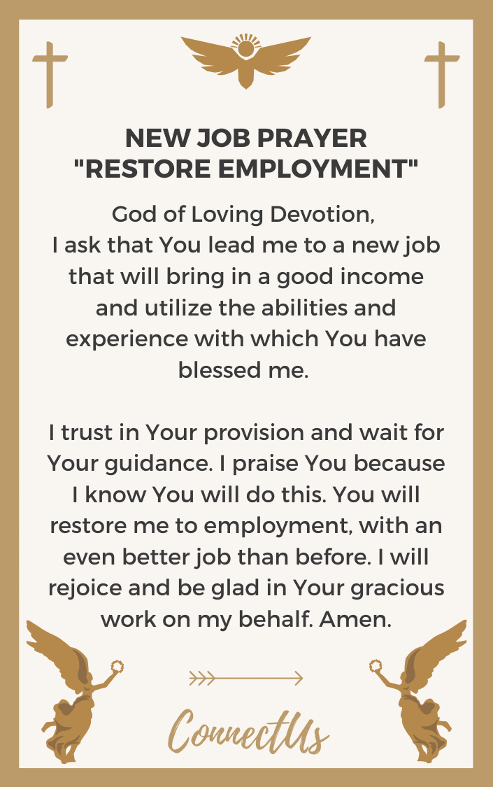 10 Powerful Prayers for a New Job – ConnectUS