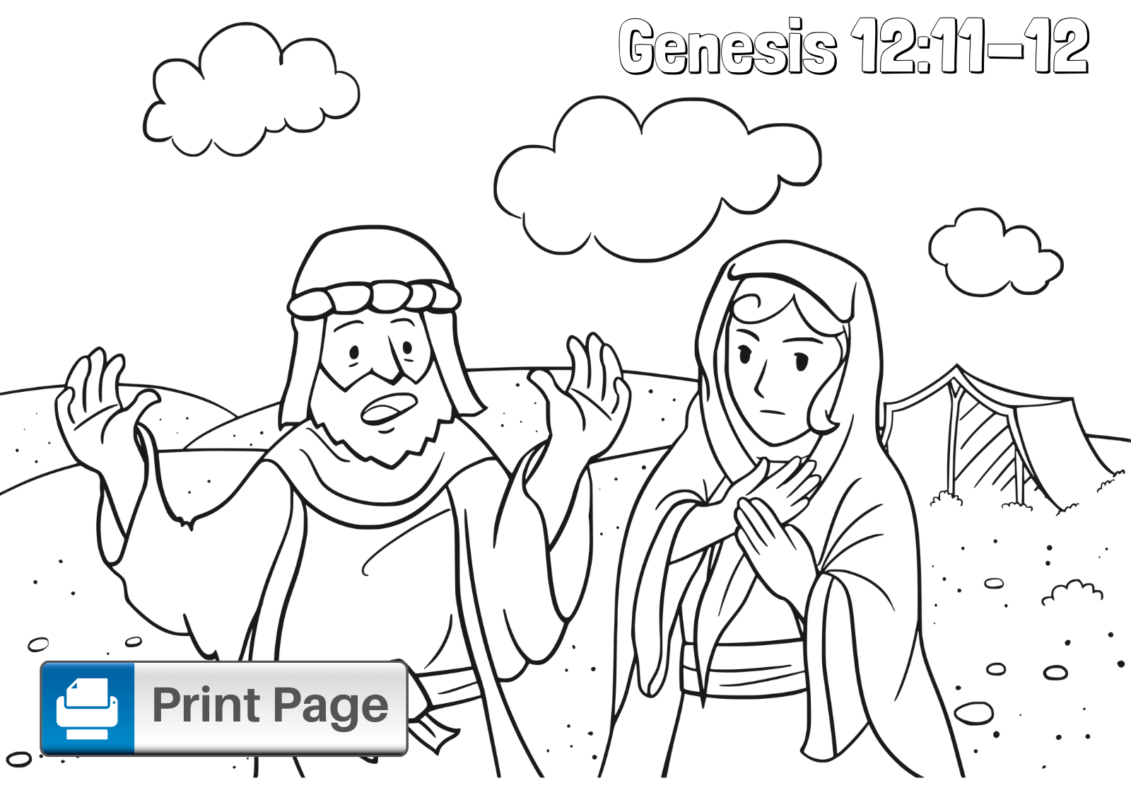 Free Abraham And Sarah Coloring Pages For Kids Connectus