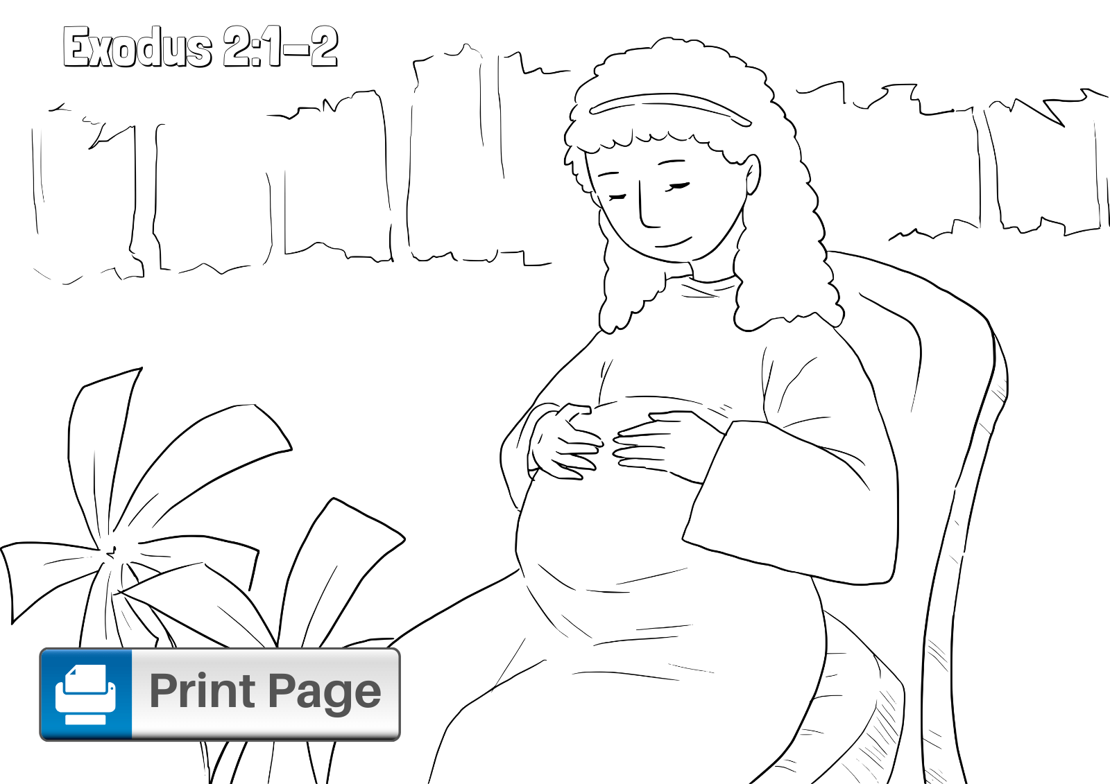 Baby Moses Coloring Picture