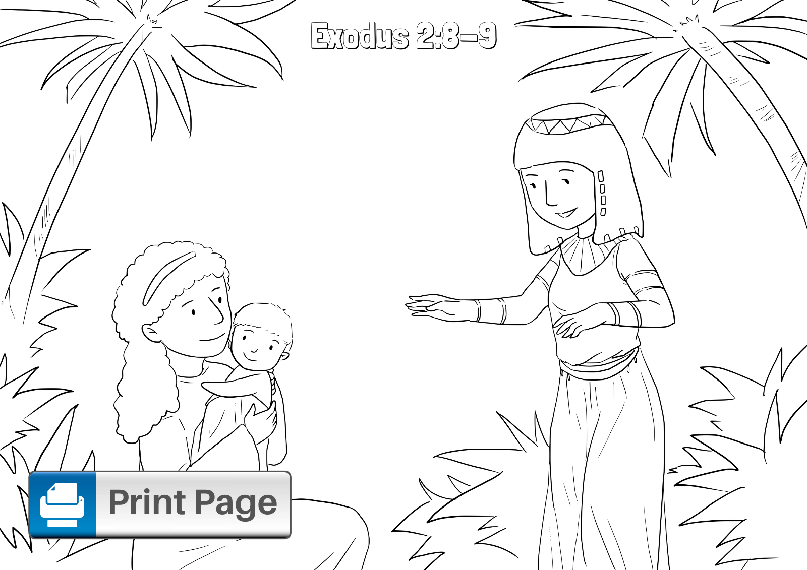 Free Baby Moses Coloring Pages for Kids (Printable PDFs) – ConnectUS