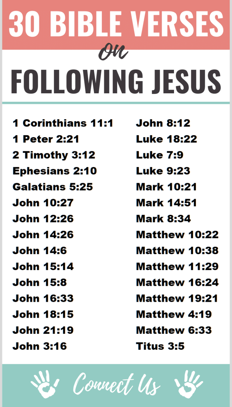 30 Compelling Bible Scriptures on Following Jesus – ConnectUS