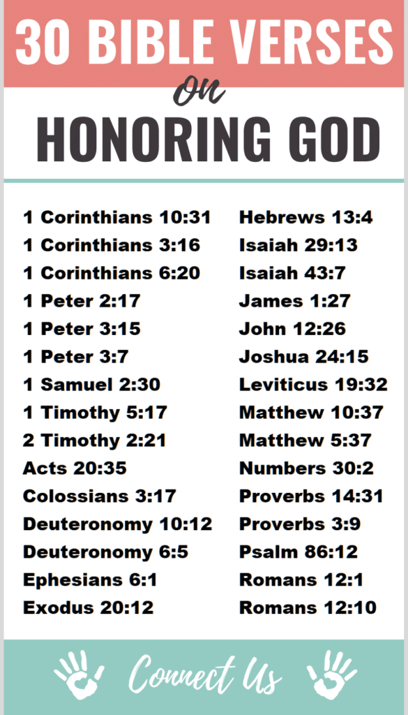 30 Powerful Bible Scriptures on Honoring God – ConnectUS