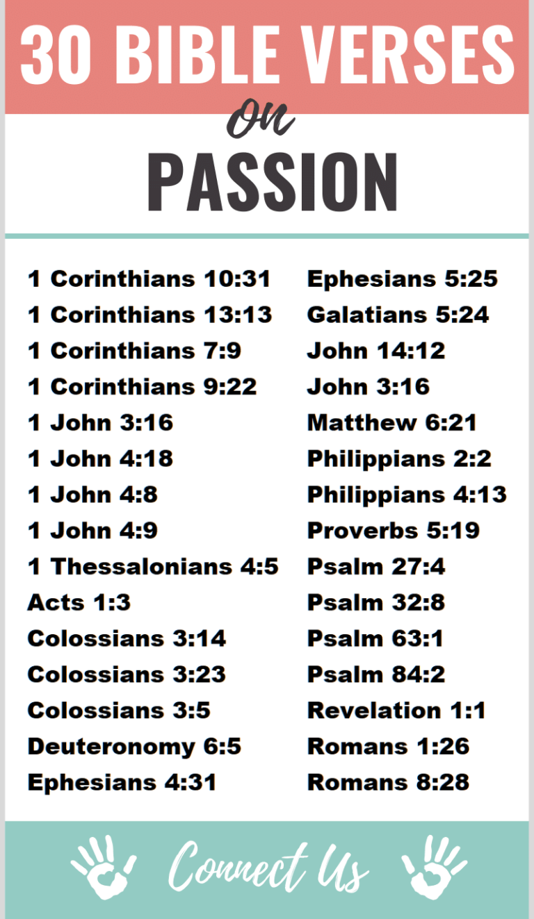 30 Best Bible Scriptures on Passion ConnectUS