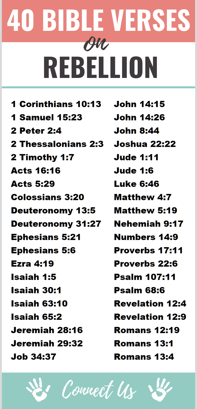 40 Important Bible Scriptures On Rebellion ConnectUS