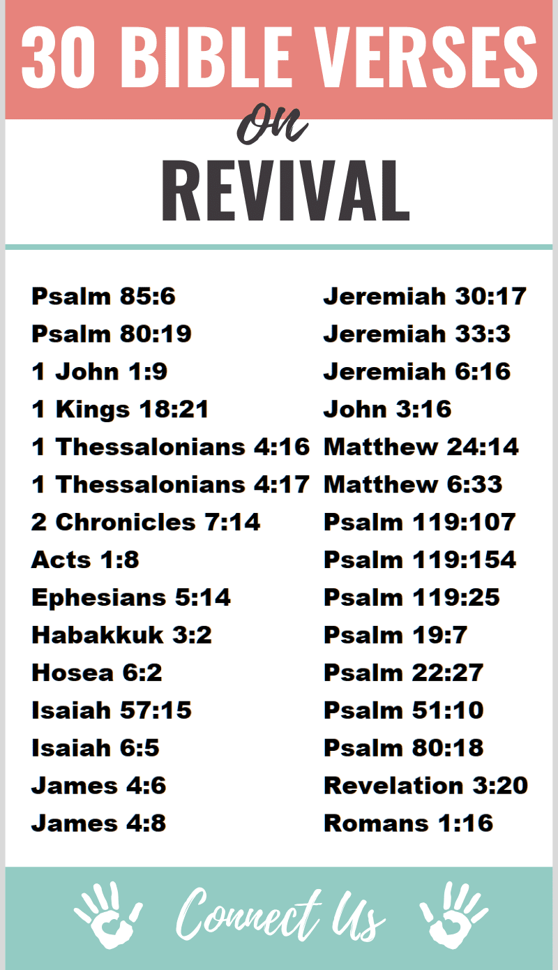 30 Most Powerful Bible Scriptures on Revival – ConnectUS