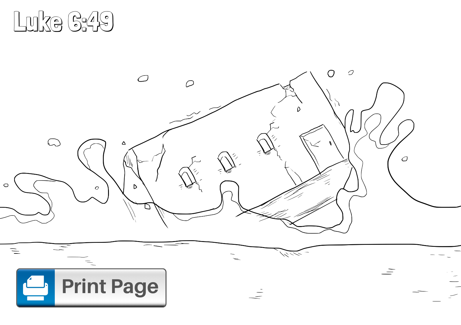 Build Your House on the Rock Coloring Sheet