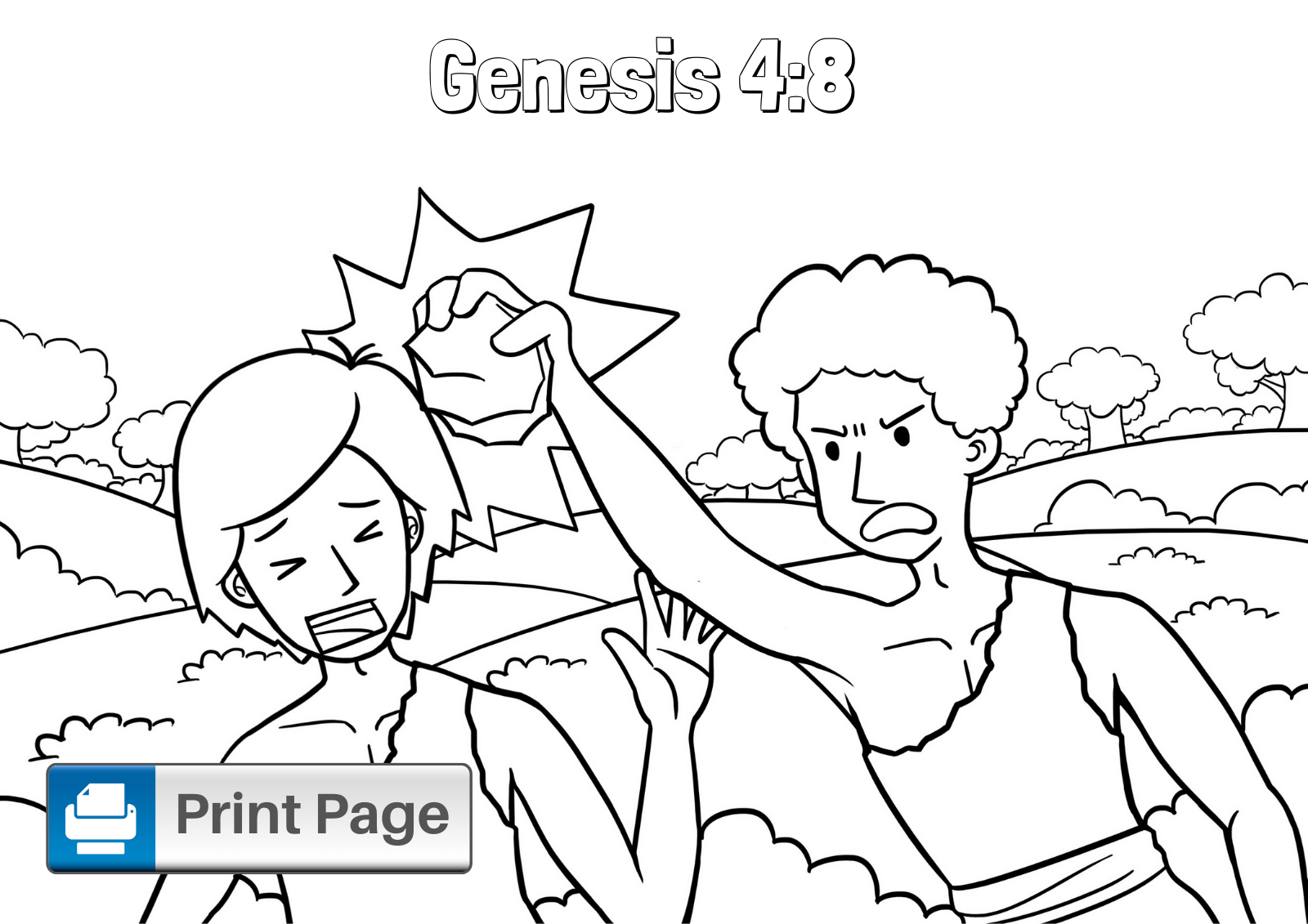 Cain and Abel Coloring Page