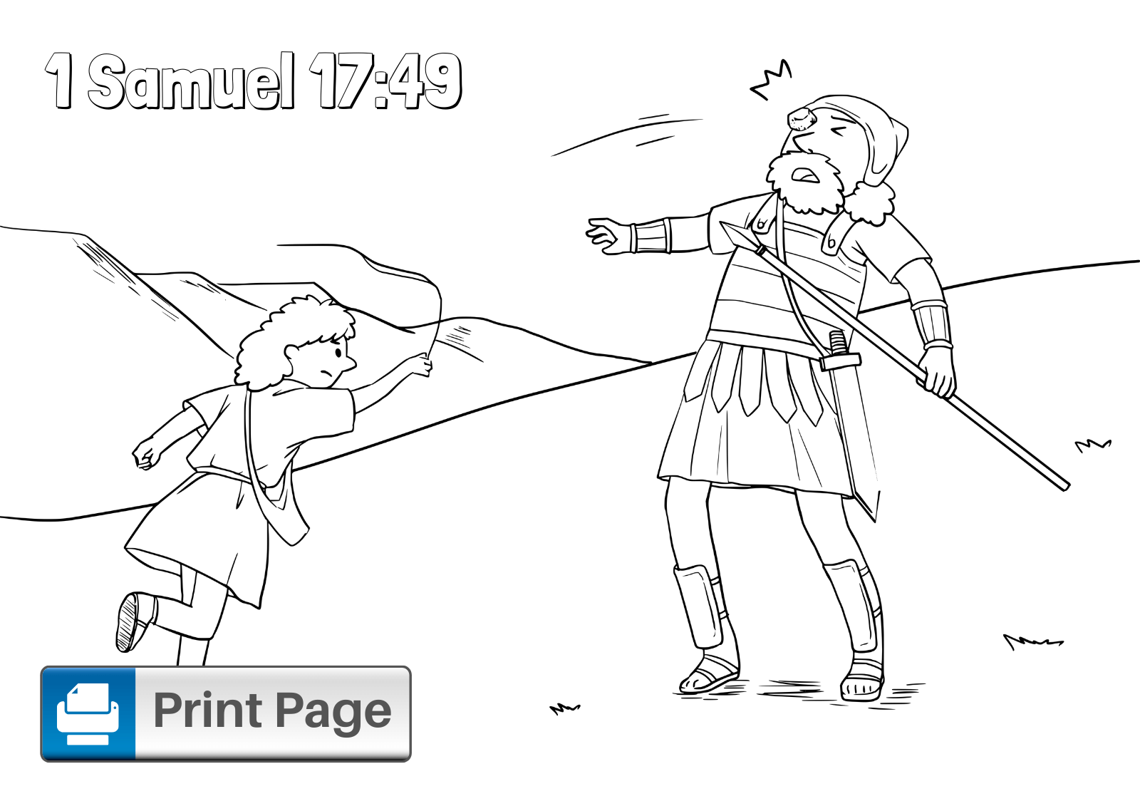 Free Printable David and Goliath Coloring Pages for Kids – ConnectUS