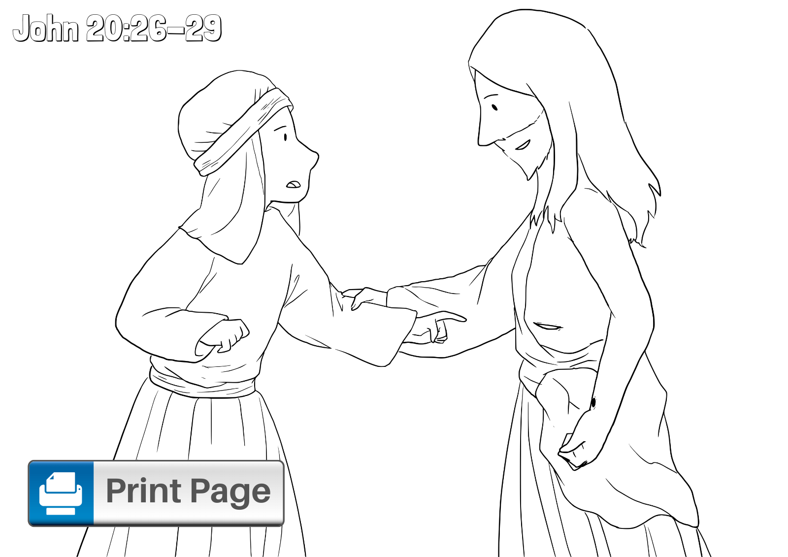 Doubting Thomas Coloring Page