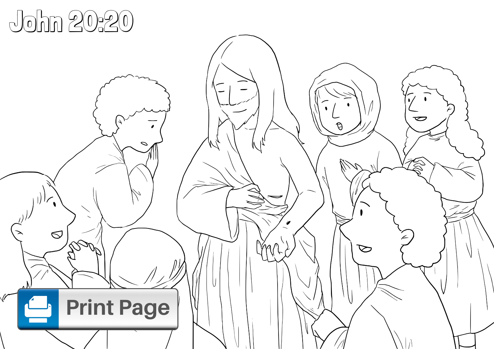 Doubting Thomas Coloring Sheet