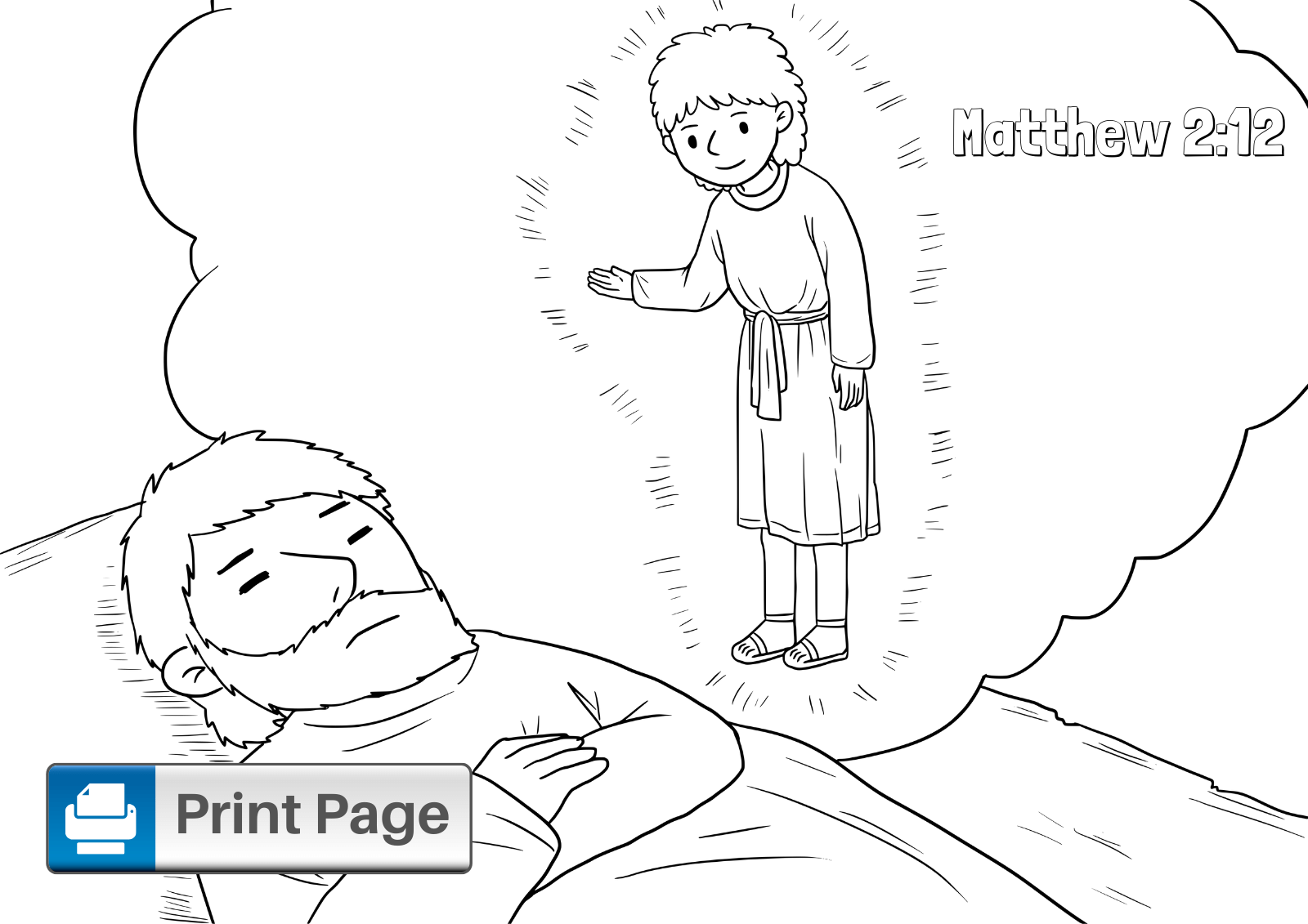 Flight into Egypt Coloring Page