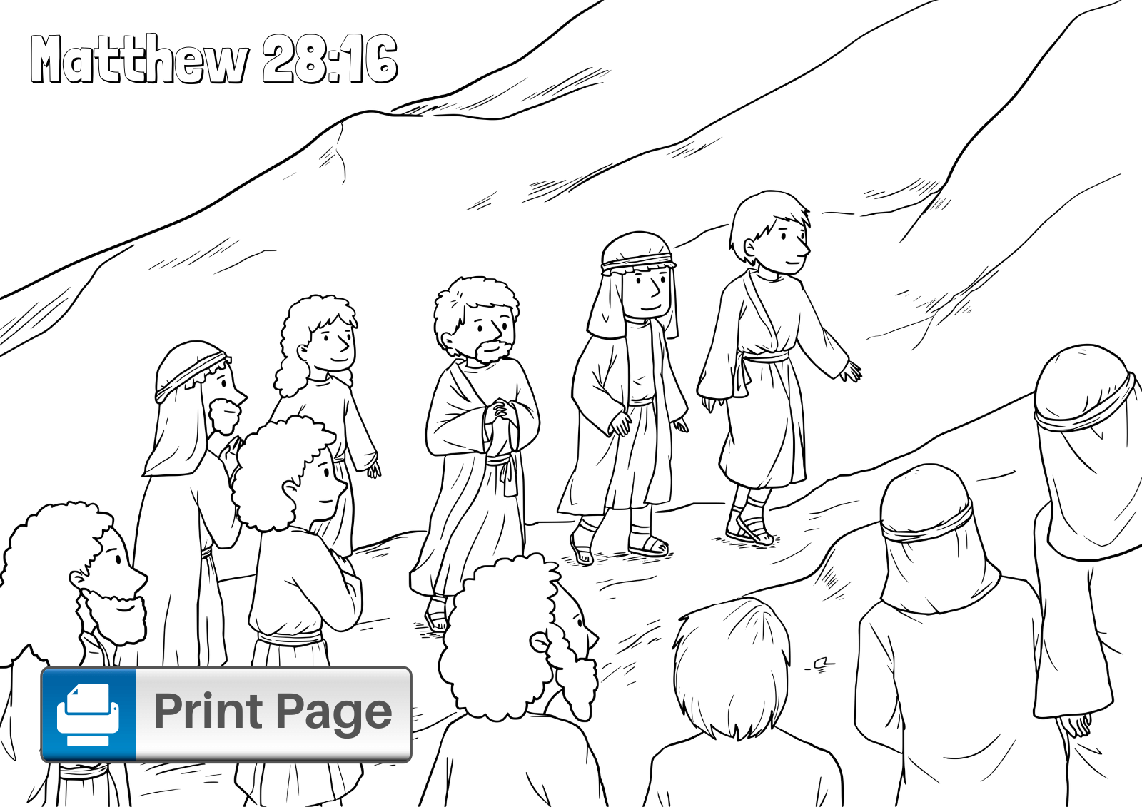 Jesus Gave The Great Commission Coloring Pages