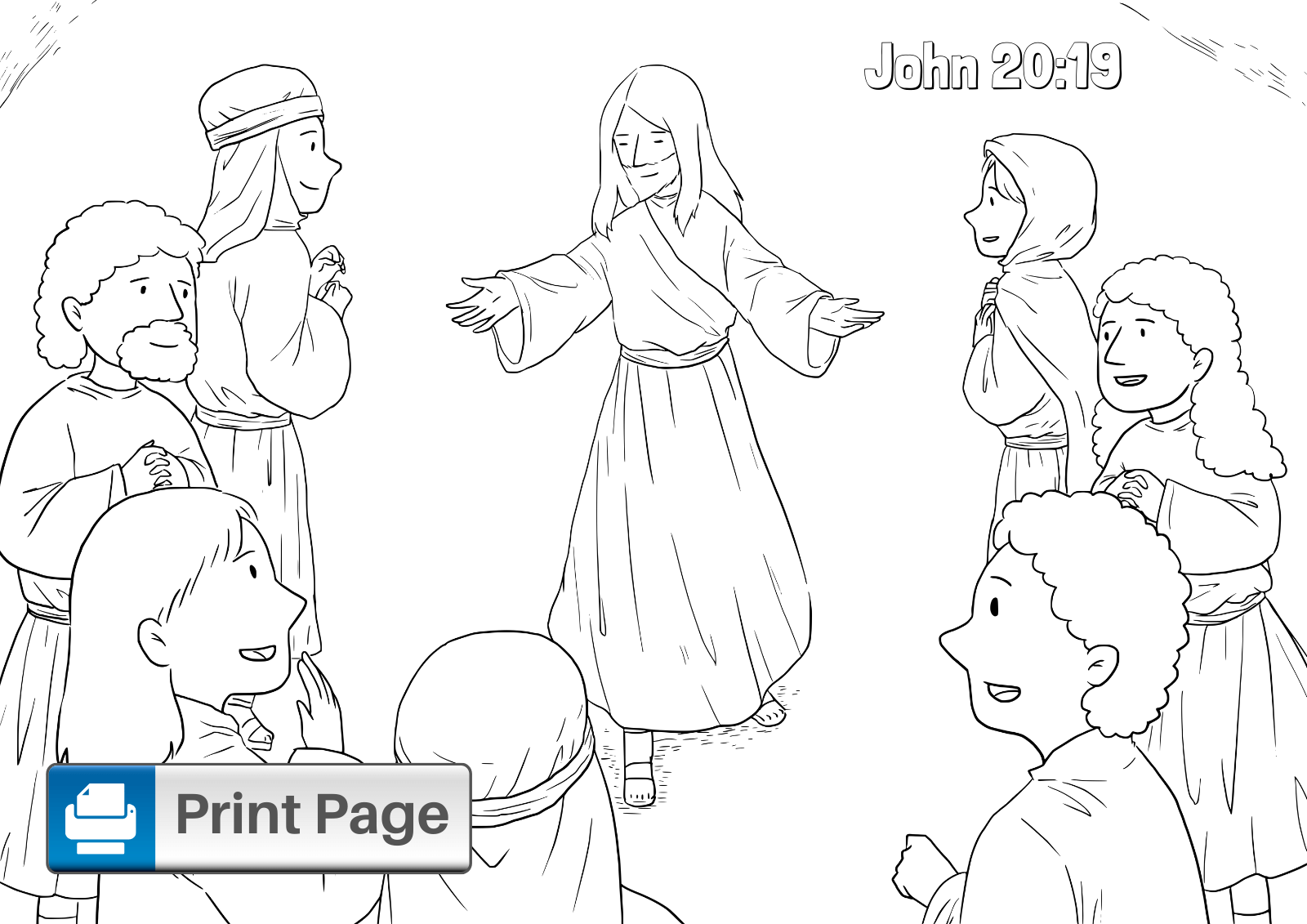 jesus walking with disciples coloring page