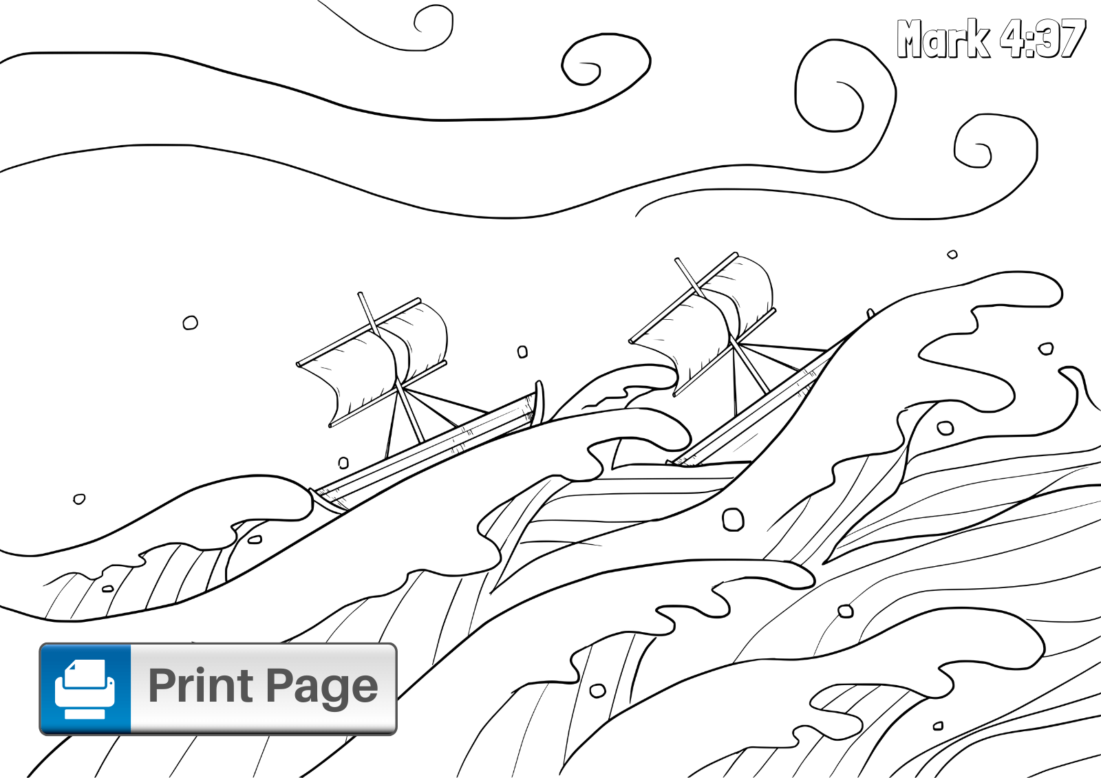 Free Jesus Calms the Storm Coloring Pages (Printable PDFs ...