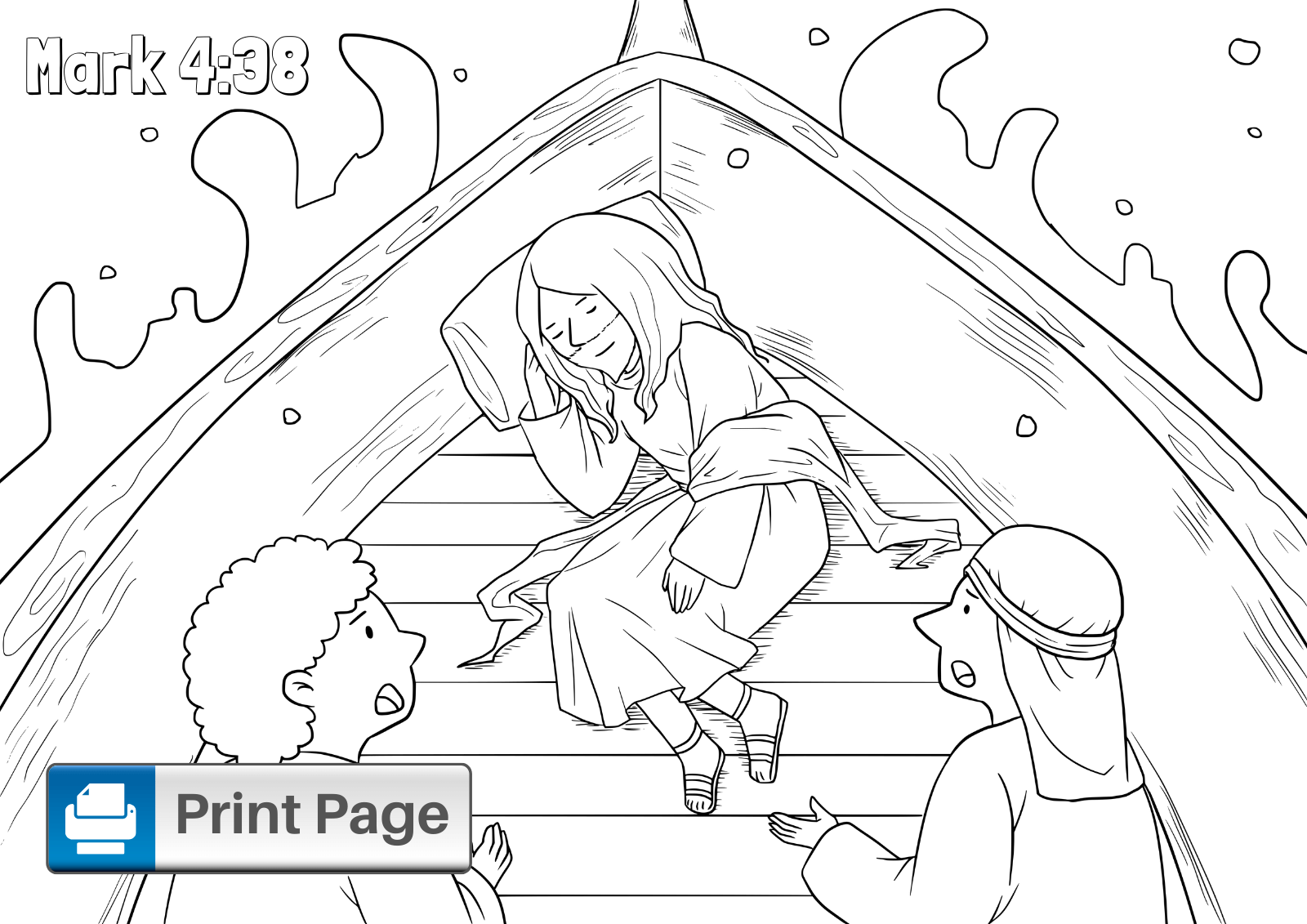 Free Coloring Pages Jesus Calms The Storm Coloring Pages