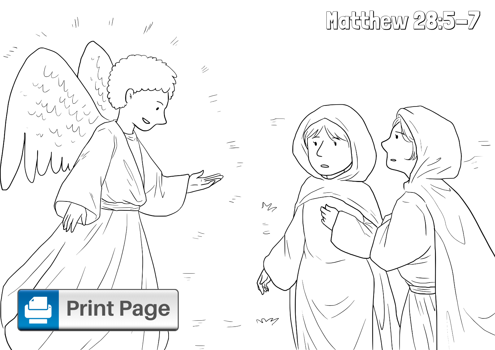 empty tomb coloring page