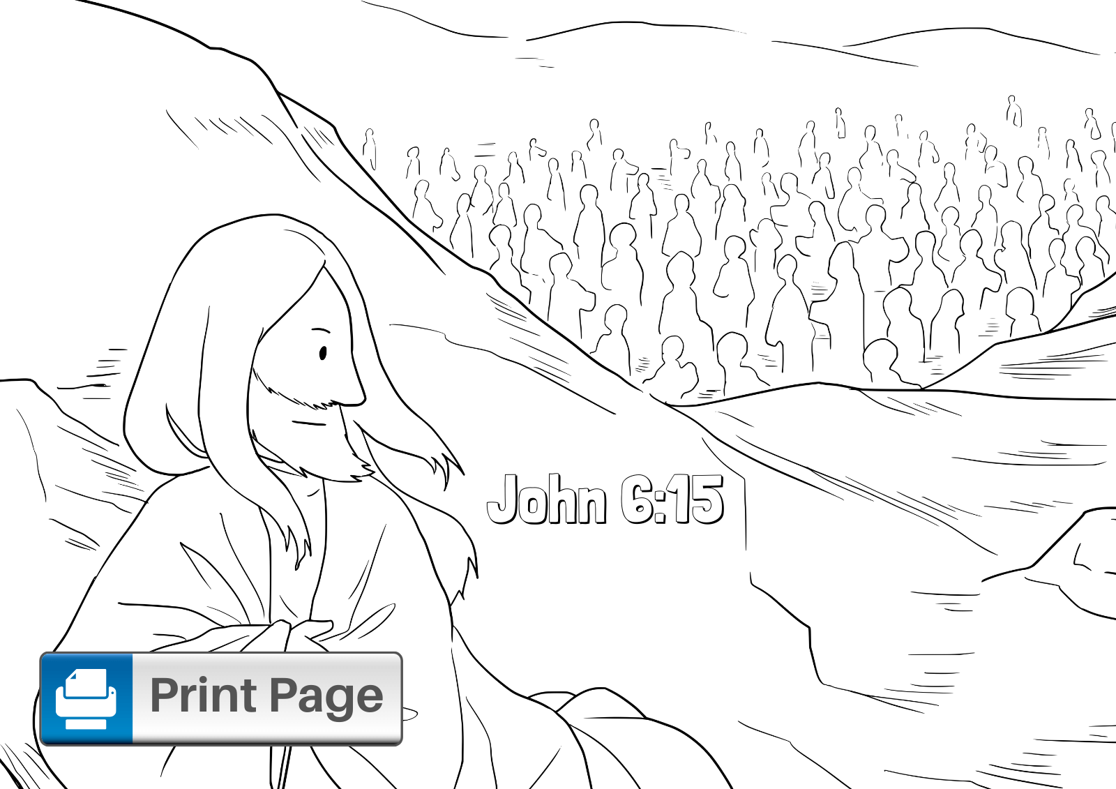 Jesus Feeds 5000 Coloring Pages For Preschoolers