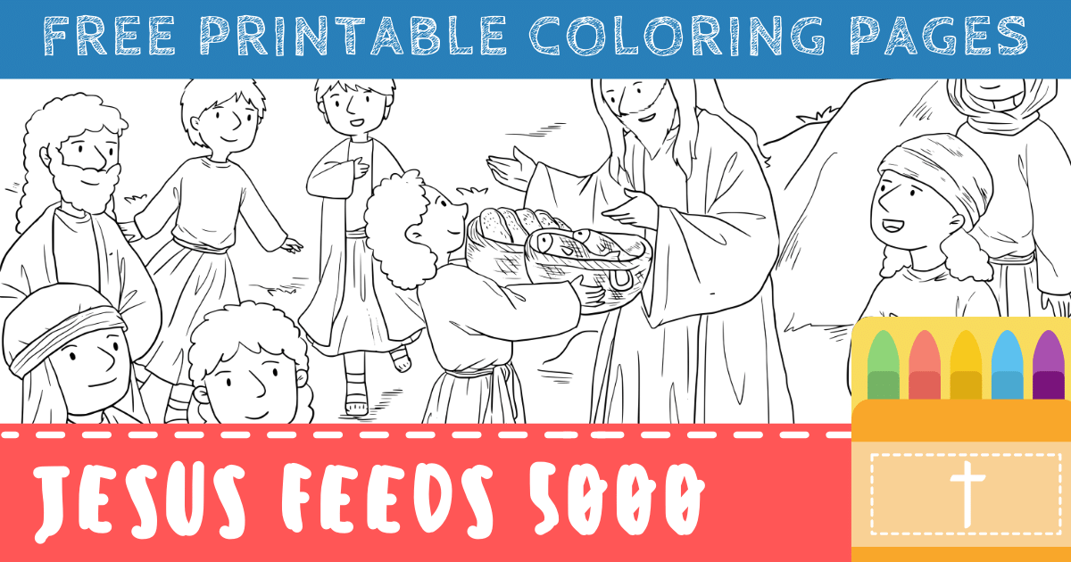 feeding the 5000 coloring pages