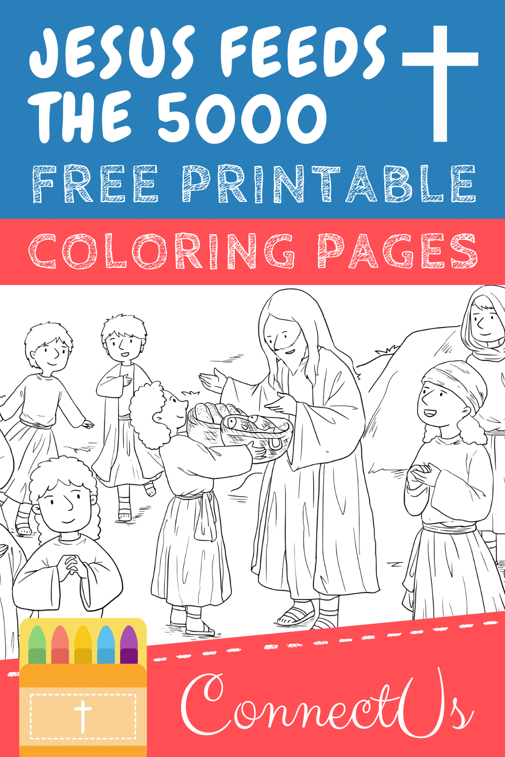 jesus feeds the 5000 coloring pages for kids printable pdfs connectus