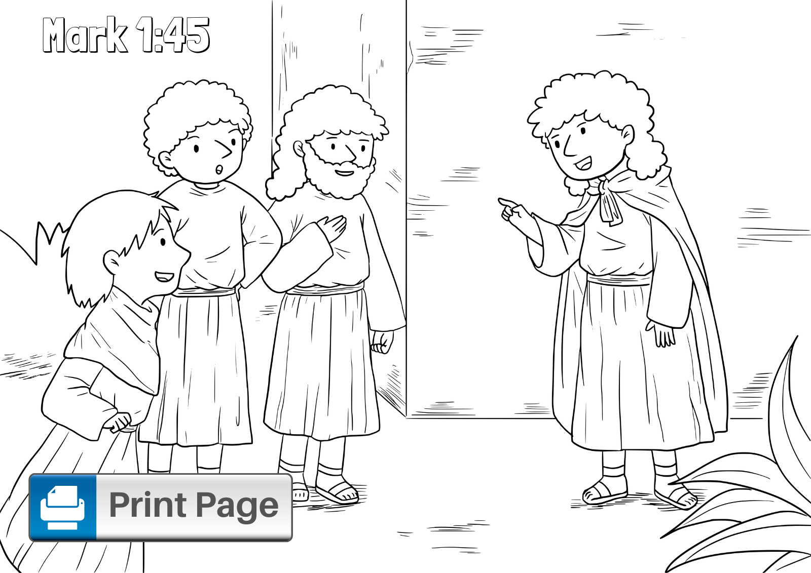 jesus heals 10 lepers coloring pages