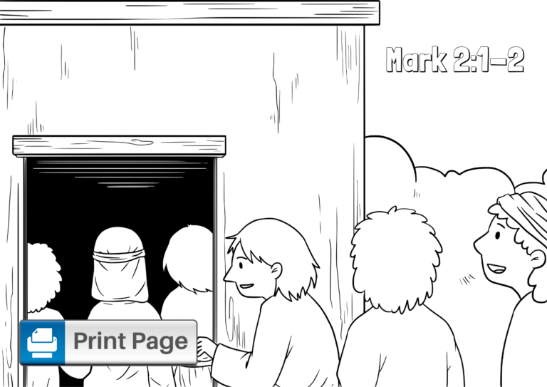 Jesus Heals the Paralytic Man Coloring Pages for Kids ConnectUS