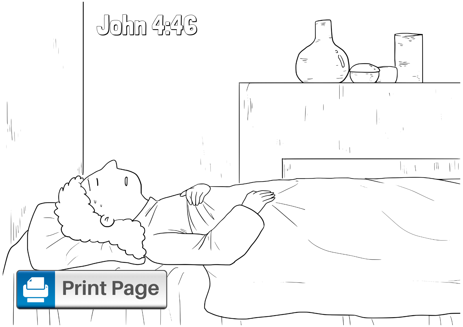 sunday school coloring pages on healing sick