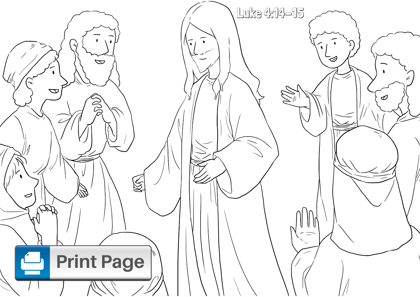 Jesus Tempted in the Desert Coloring Sheet