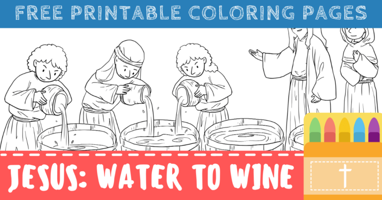 Jesus Turns Water into Wine Coloring Pages for Kids – ConnectUS