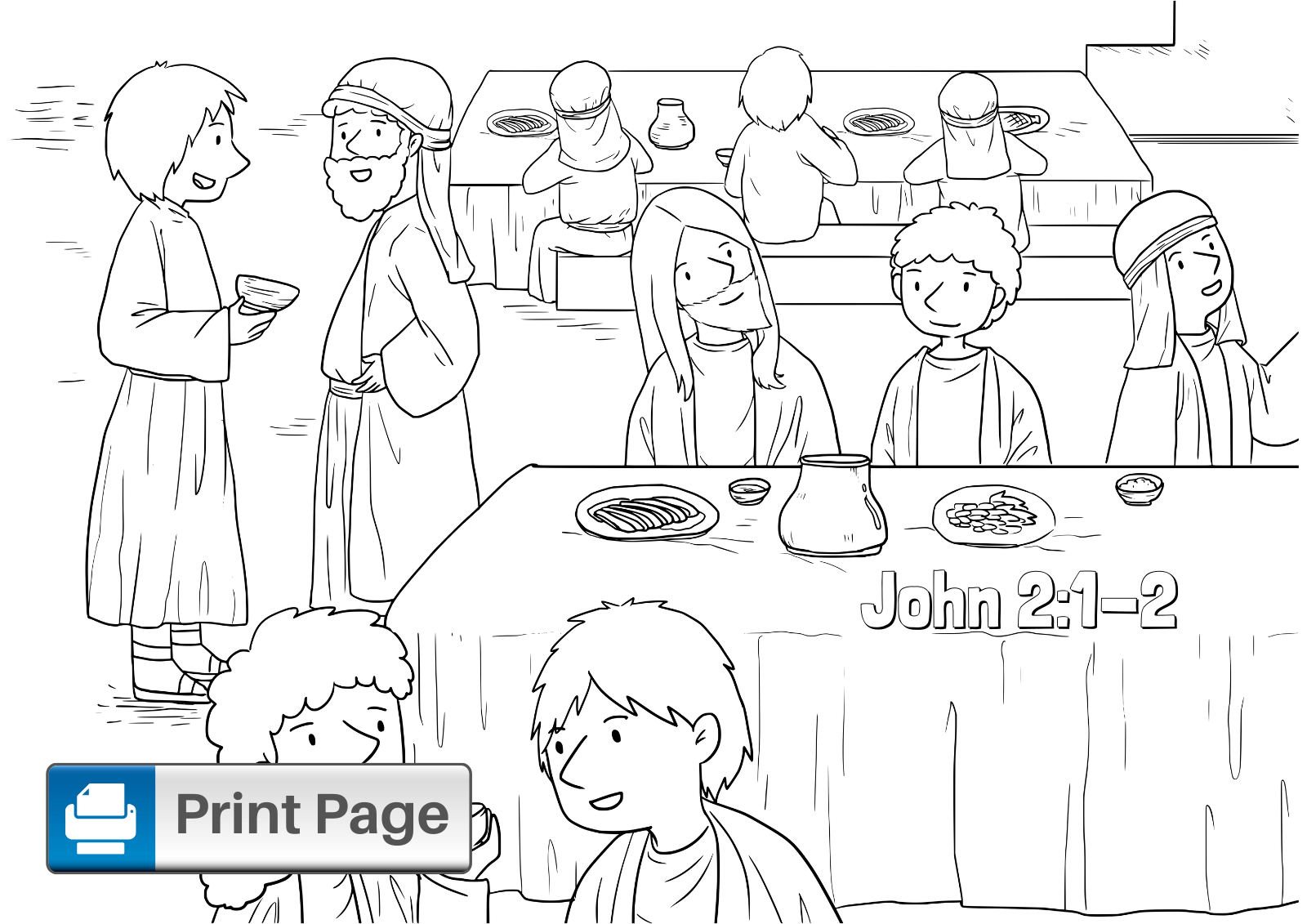 parable of the wedding feast coloring pages