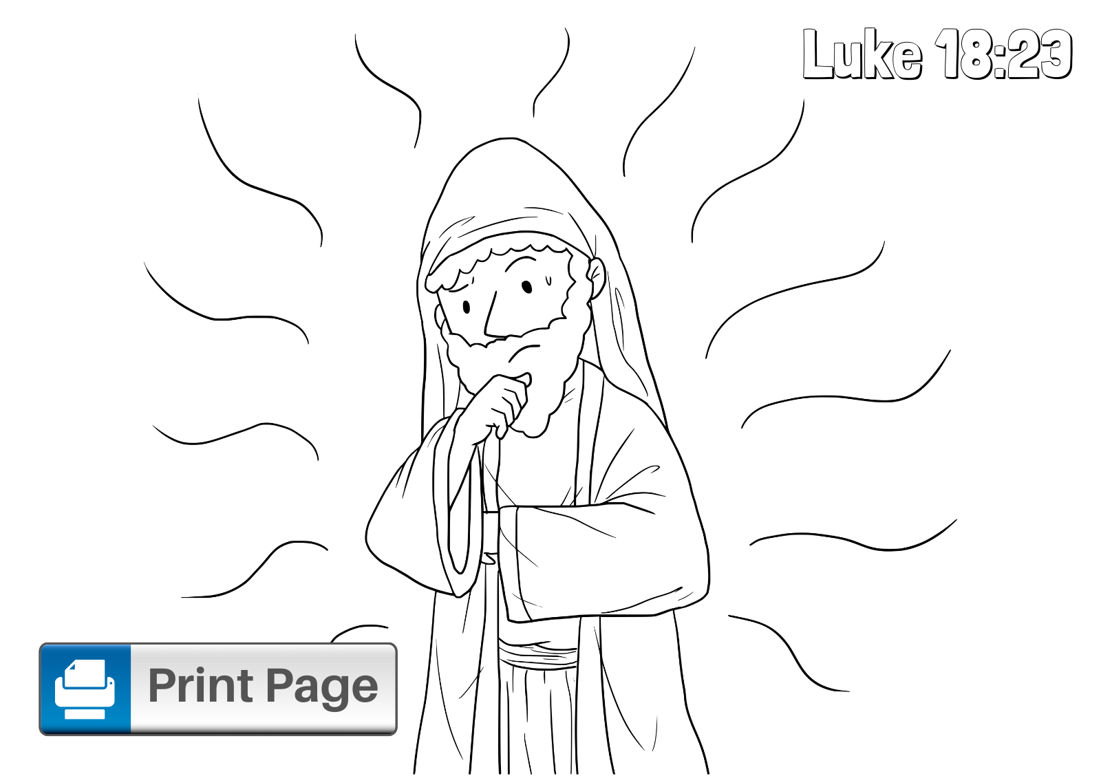 Rich Man And Jesus Coloring Pages