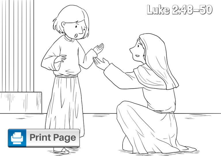 Boy Jesus in the Temple Coloring Pages for Kids – ConnectUS