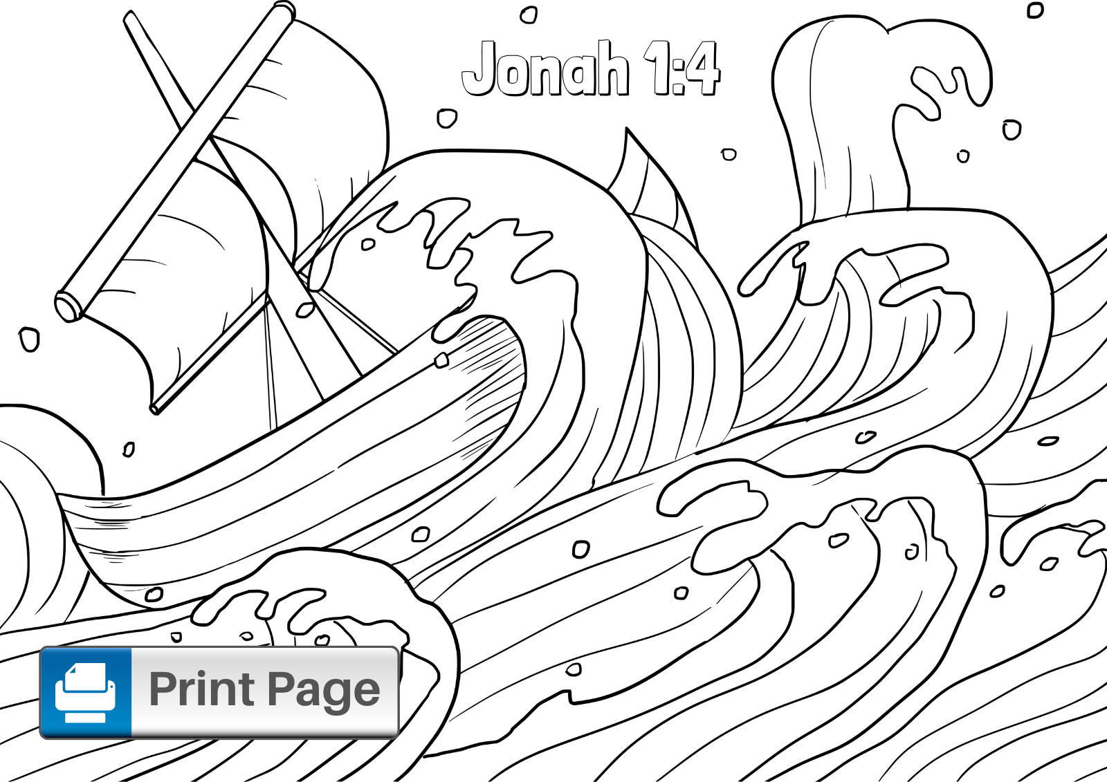 Jonah Praying Coloring Page