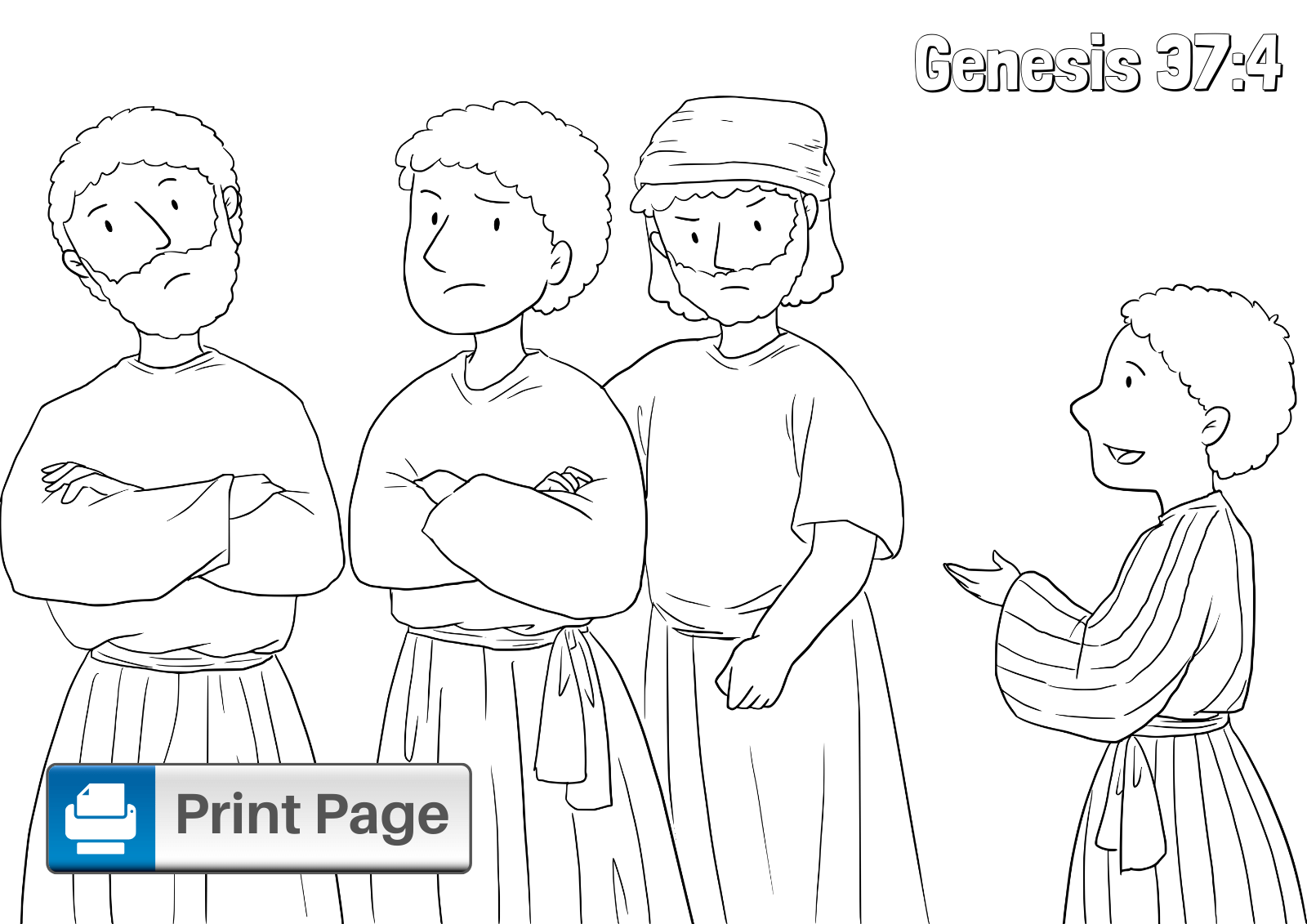 Joseph and His Brothers Coloring Page