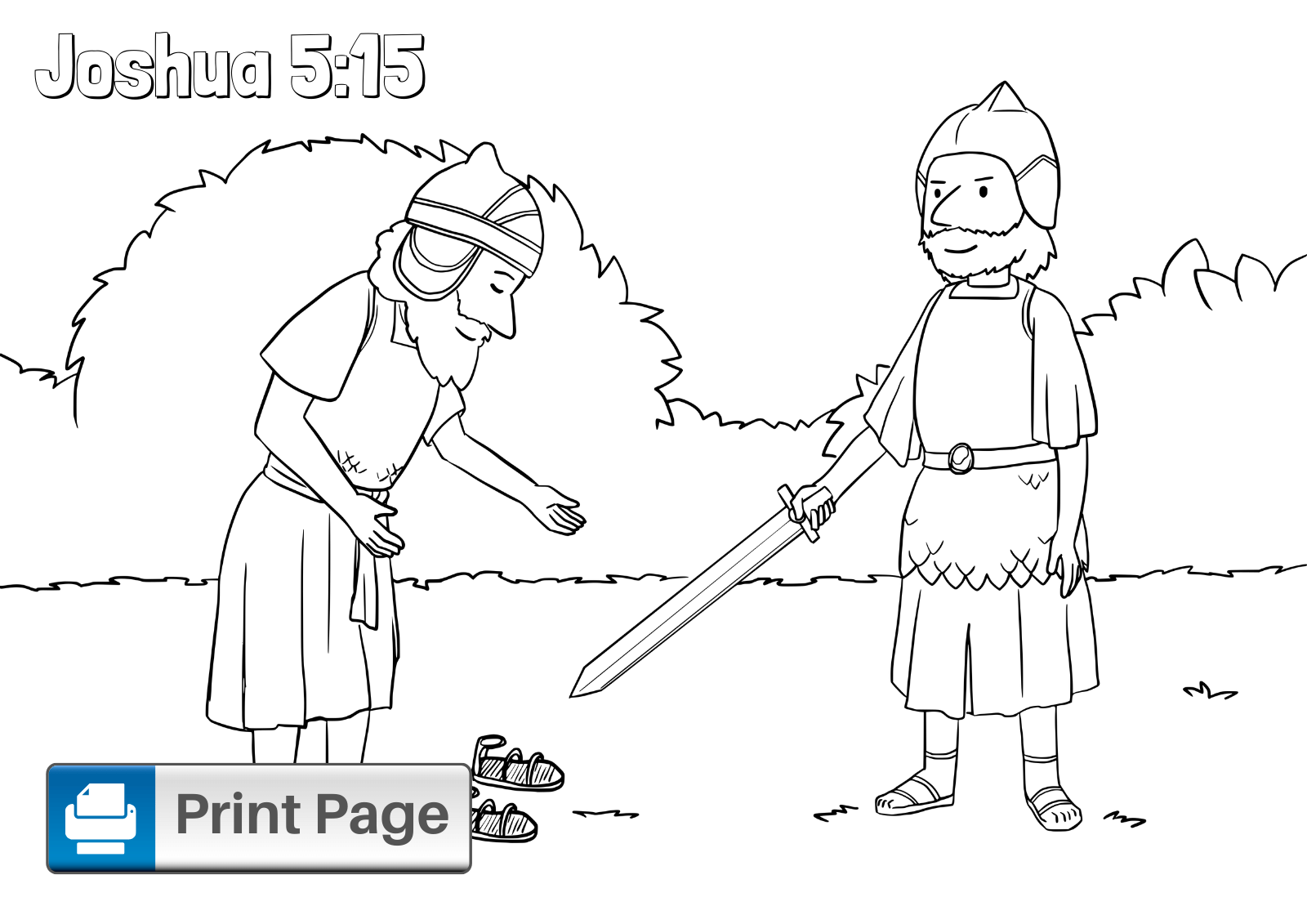 Joshua Coloring Sheet