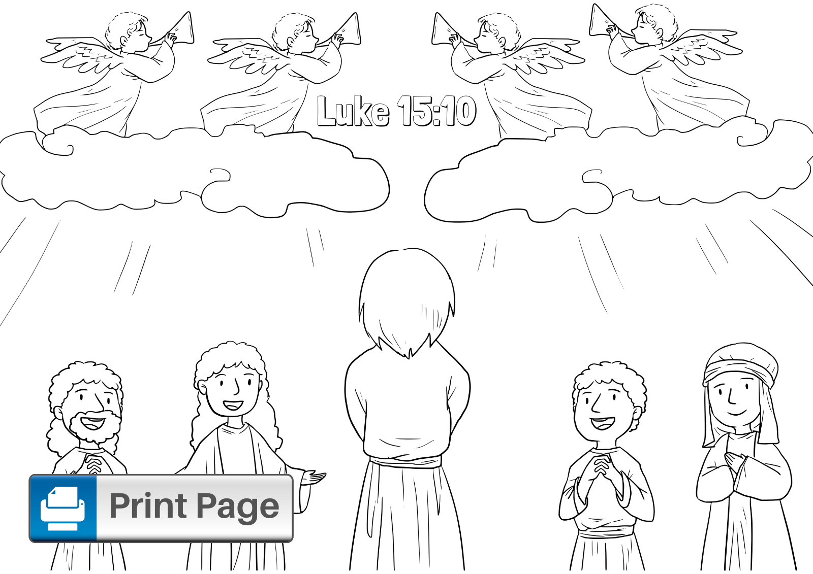 parable of the lost coin coloring page