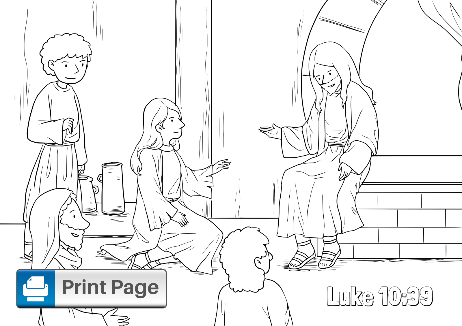 Free Printable Mary and Martha Coloring Pages for Kids – ConnectUS