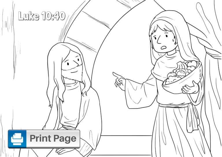 Free Printable Mary and Martha Coloring Pages for Kids – ConnectUS