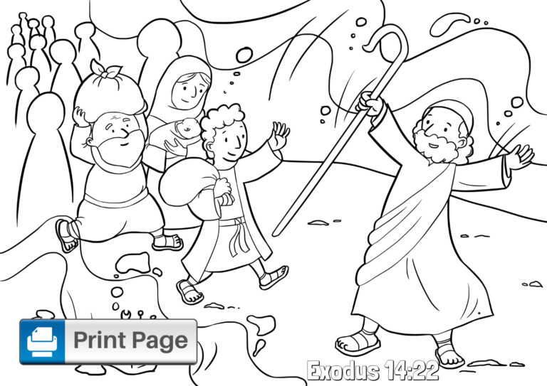 Free Moses Parting the Red Sea Coloring Pages – ConnectUS