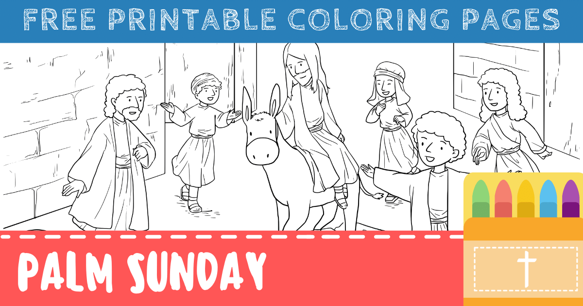 childrens coloring pages for palm sunday