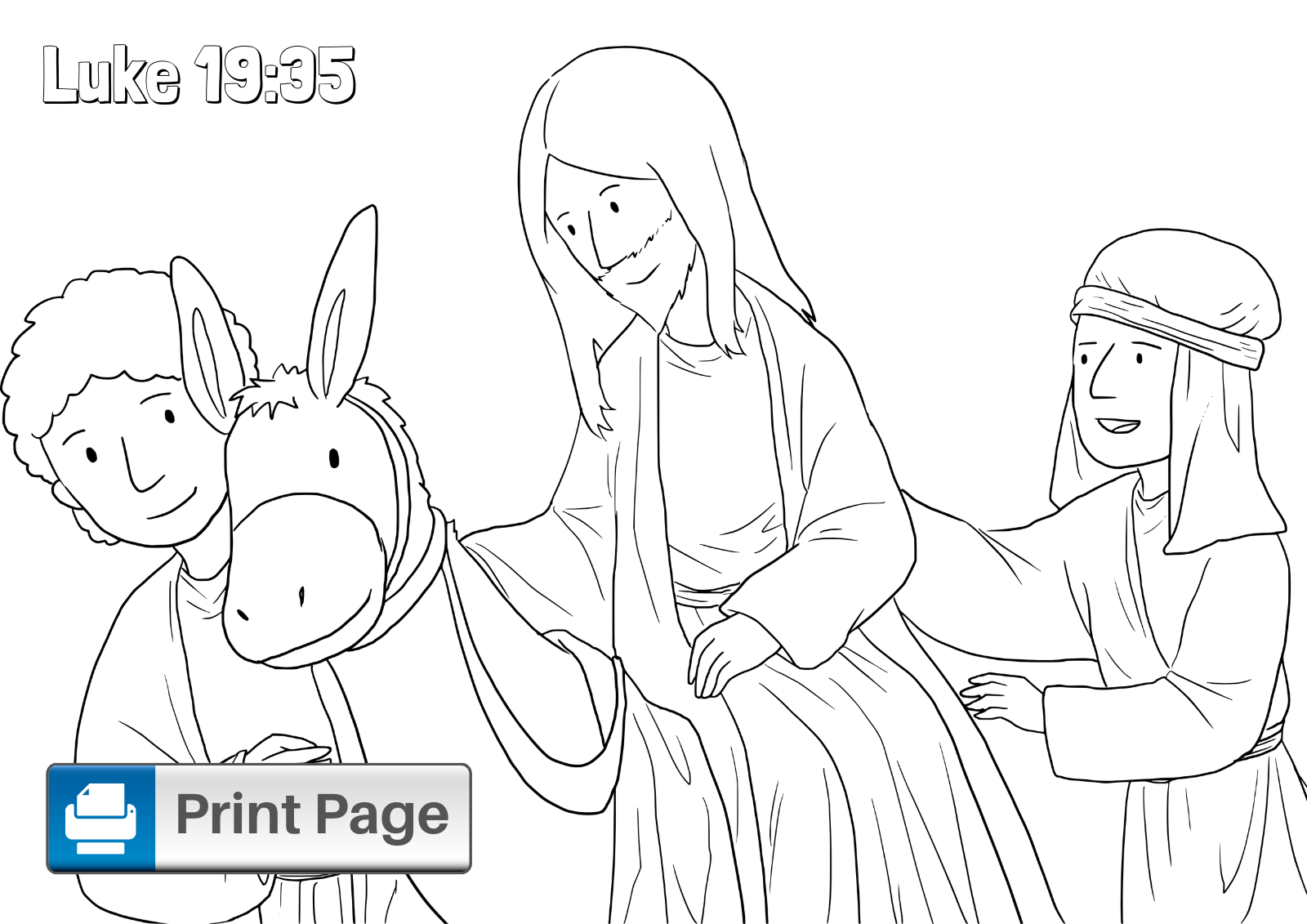 childrens coloring pages for palm sunday