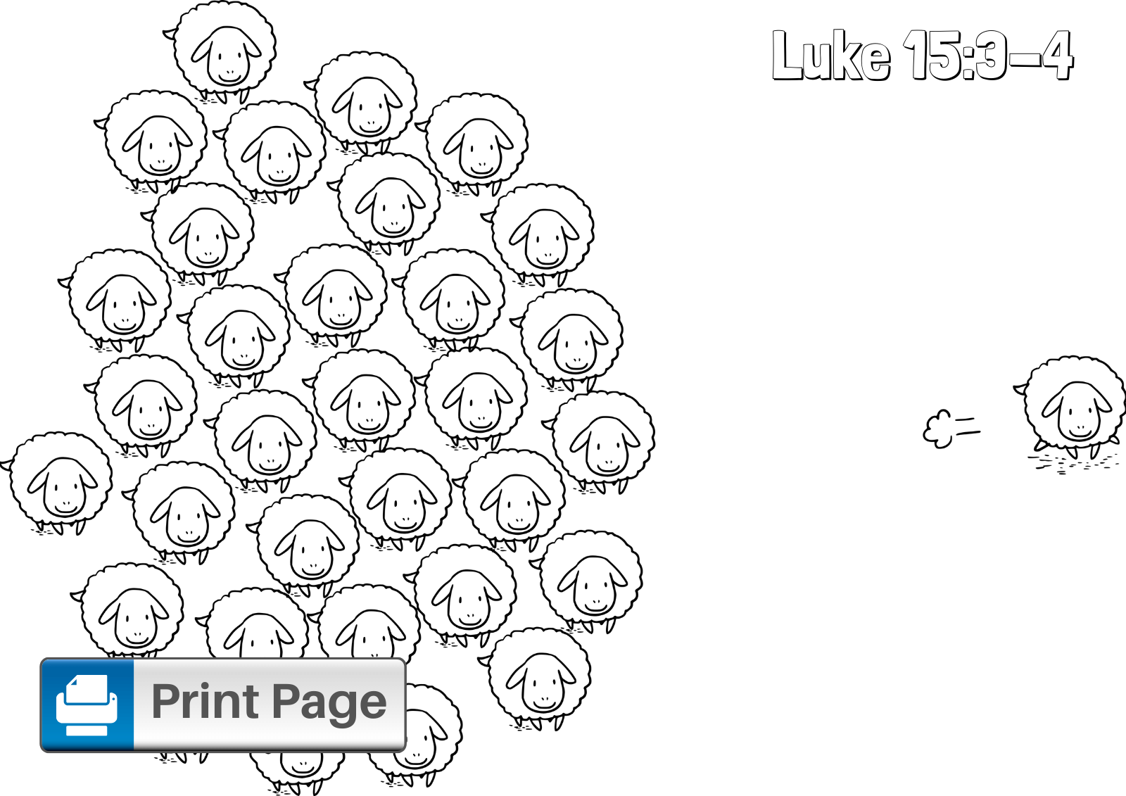 Parable Of The Lost Sheep Coloring Pages Free Printables Connectus