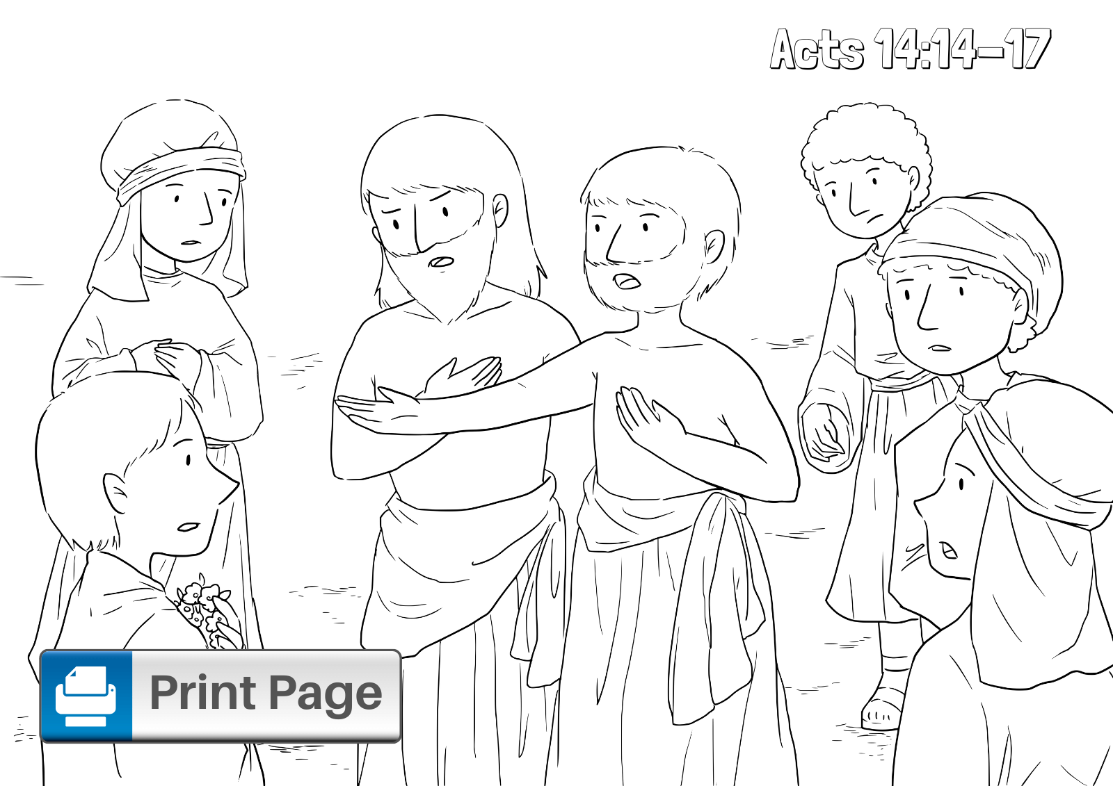 Paul and Barnabas Coloring Page