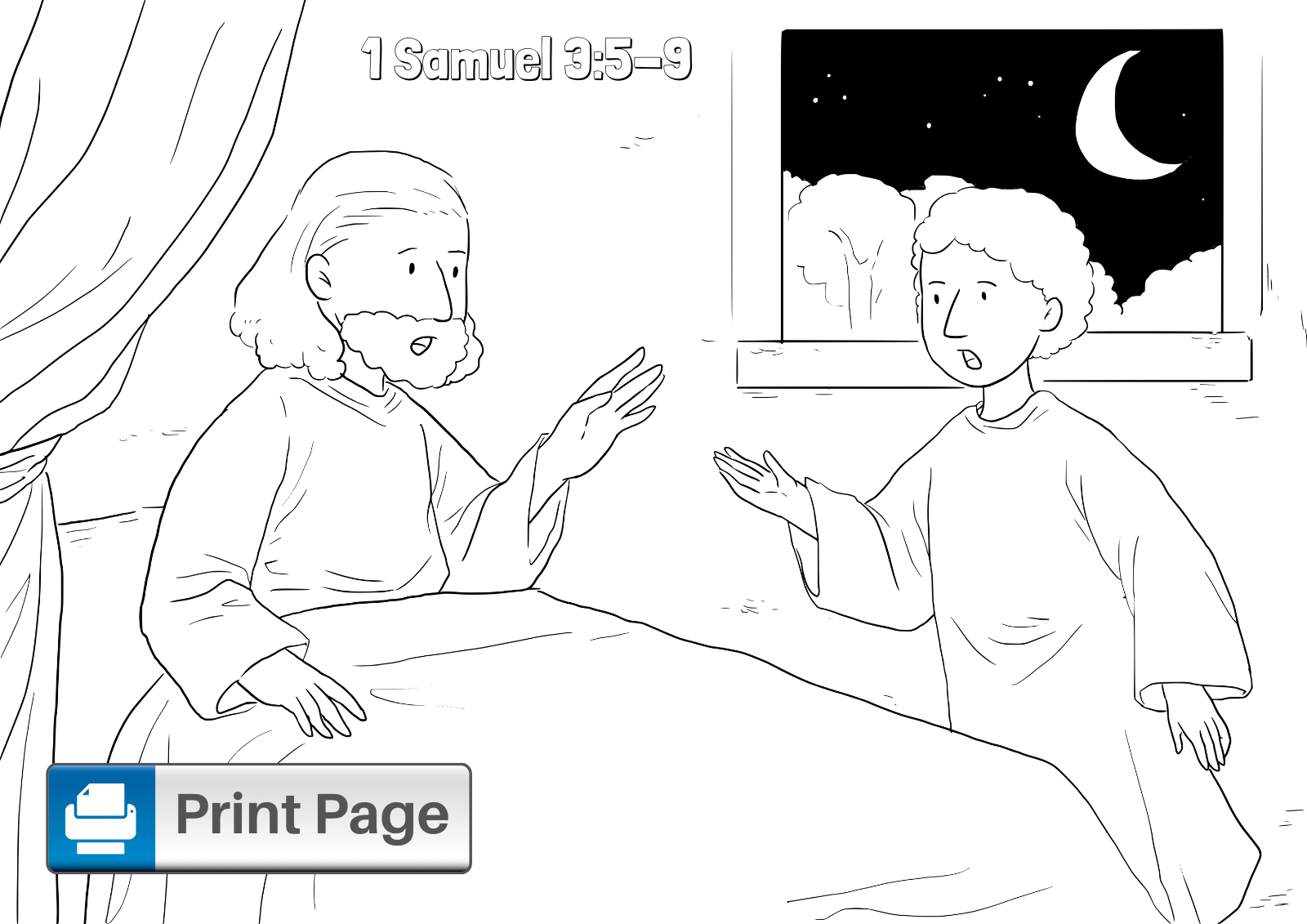 Samuel and Eli Coloring Page