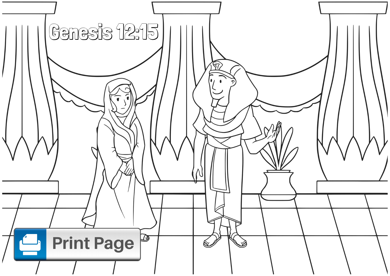 coloring pages of abram and sarai