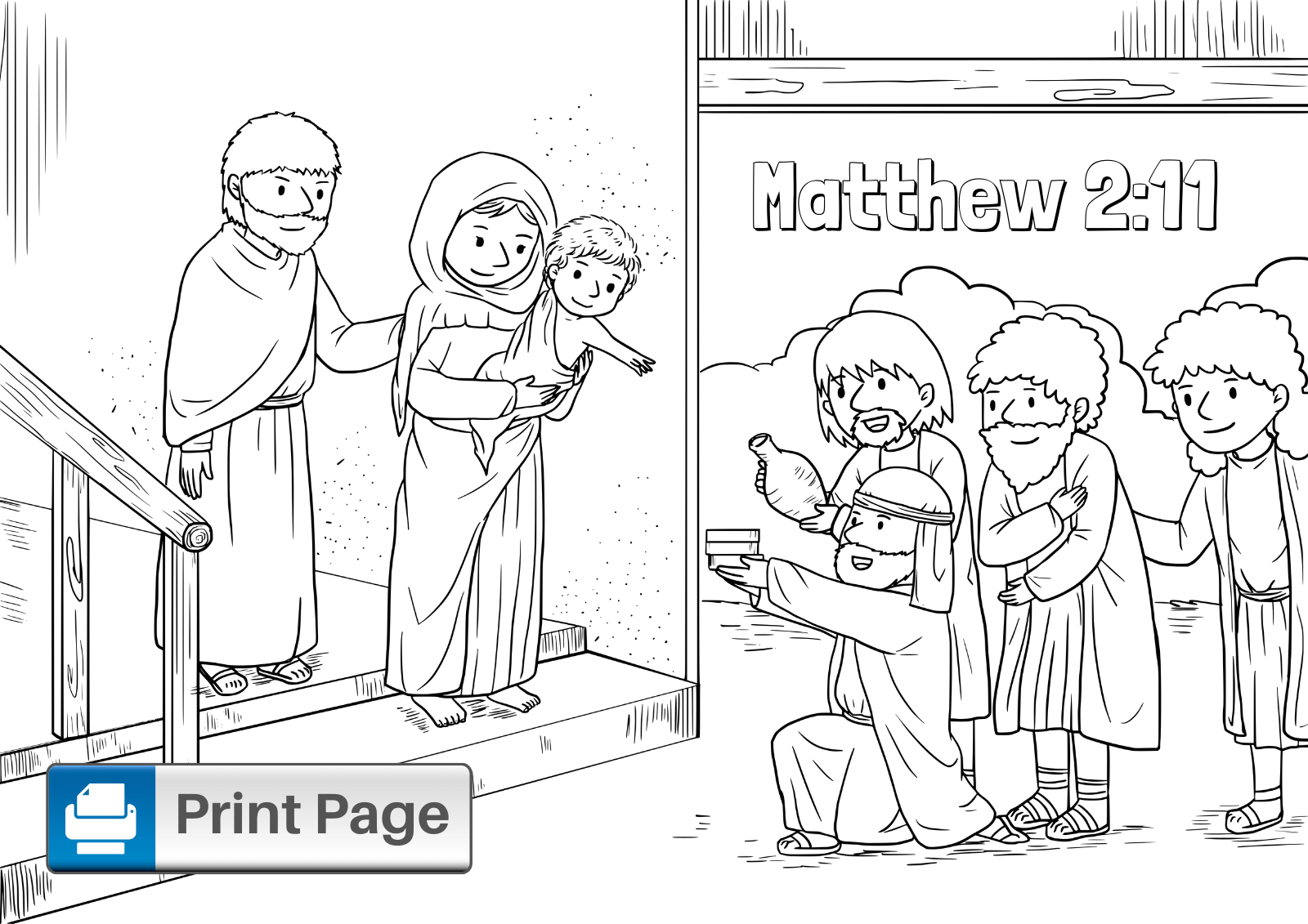 526 Cute King Herod Coloring Page with Animal character