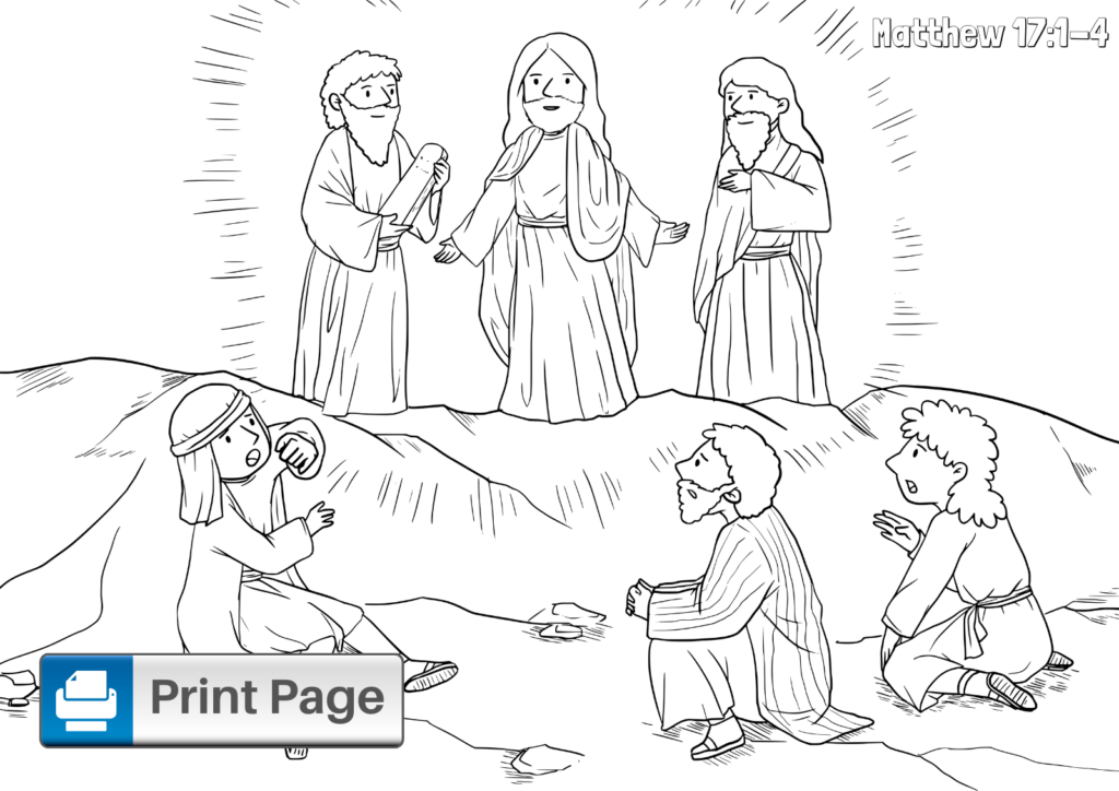 Jesus Transfiguration Coloring Pages Free Printable PDFs ConnectUS