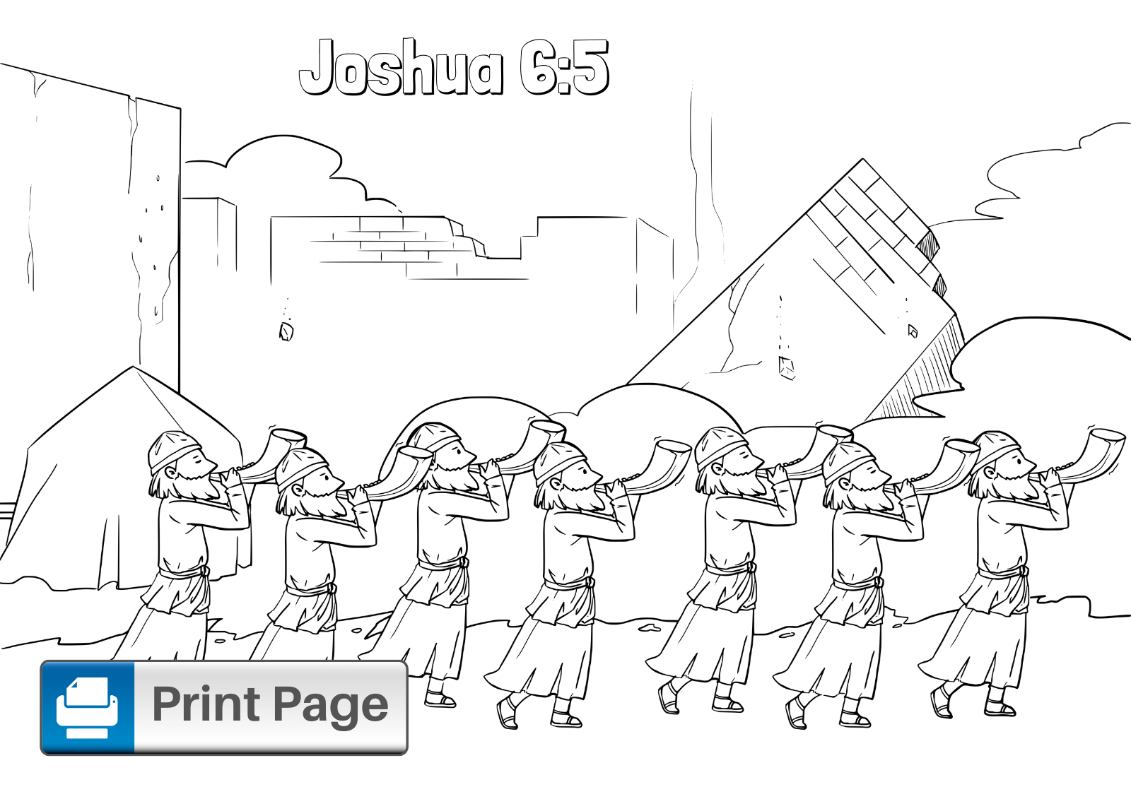 fall of jericho coloring pages